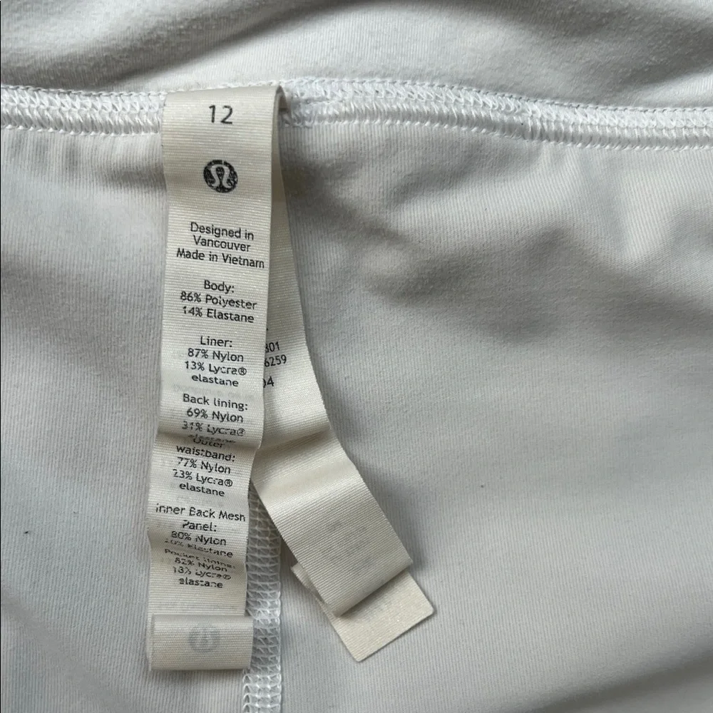 Lululemon Athletica White Skater Skirt